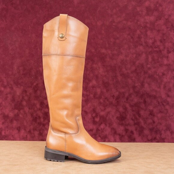 Sam Edelman Wmn Drina Whiskey Leather Fashion Equestrian Riding Knee Boots sz 7 - Picture 4 of 10